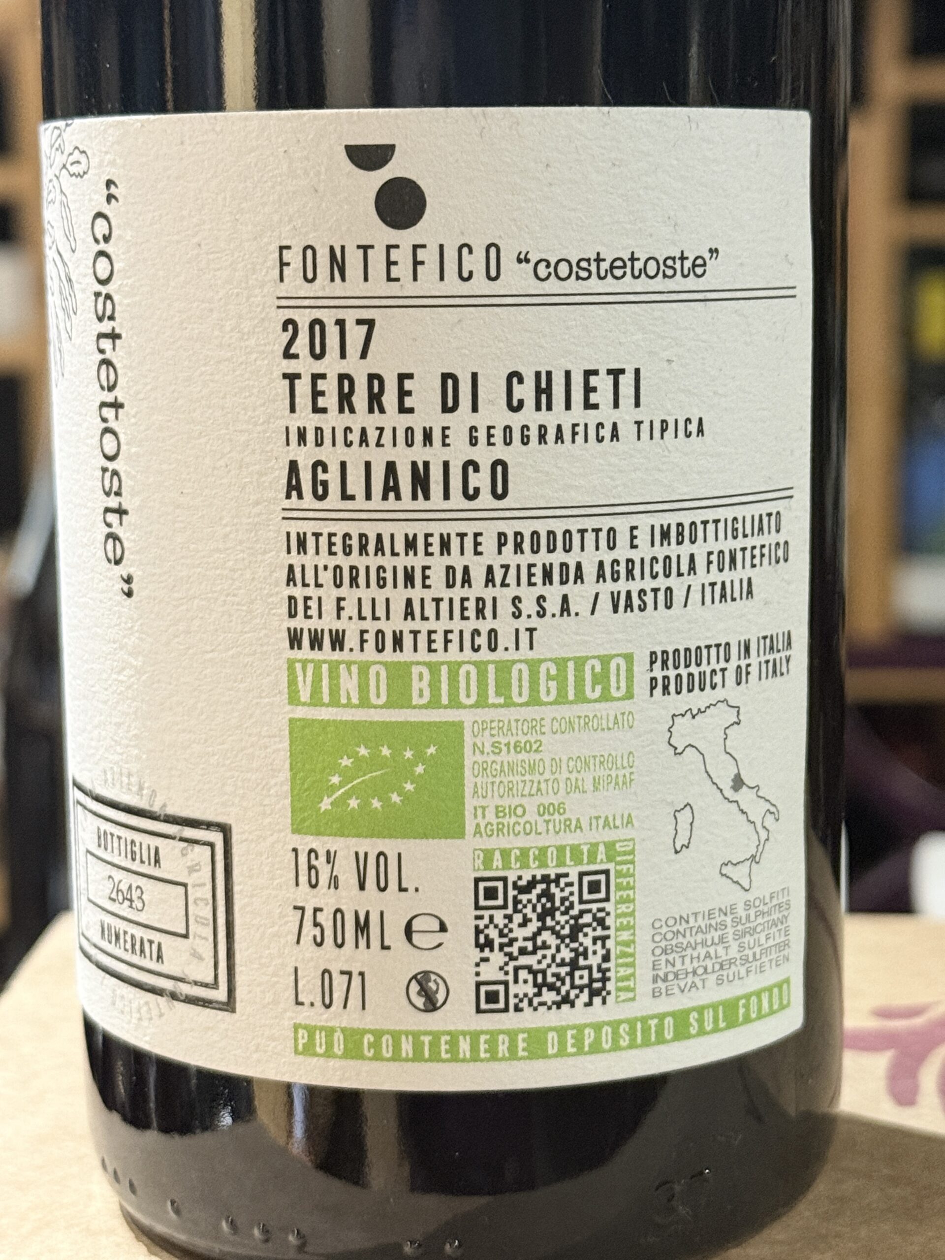 Fontefico – Costetoste Aglianico 2017 - immagine 2